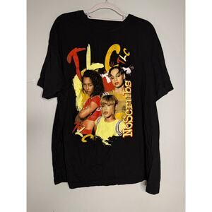 Vintage TLC Nostalgic Black Graphic Tee No Scrubs 1994 Tour 90s Music